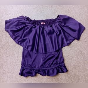Elegant Purple Off-Shoulder Women's Top